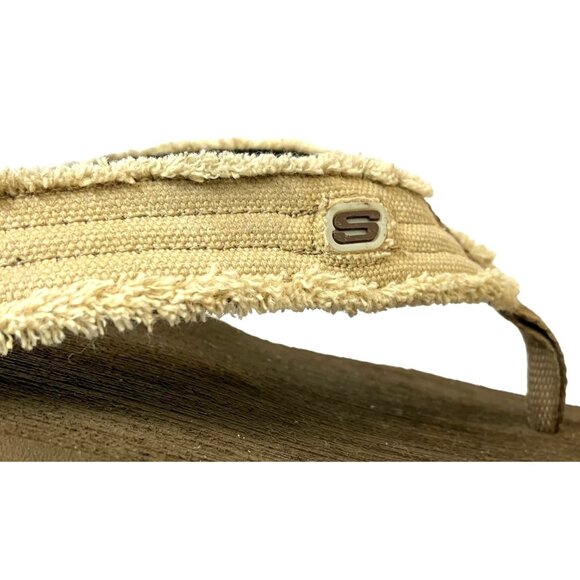 Skechers Men’s Tantric Fray Brown Comfort Flip Flops, Thong Sandals Sz 11 - Picture 14 of 16